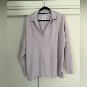 Aerie Light Purple V-Neck Sweater